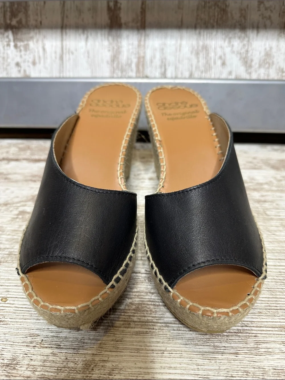 Andre Assous Catarina Espadrille Platform Wedge Sandal Women’s Sz 9